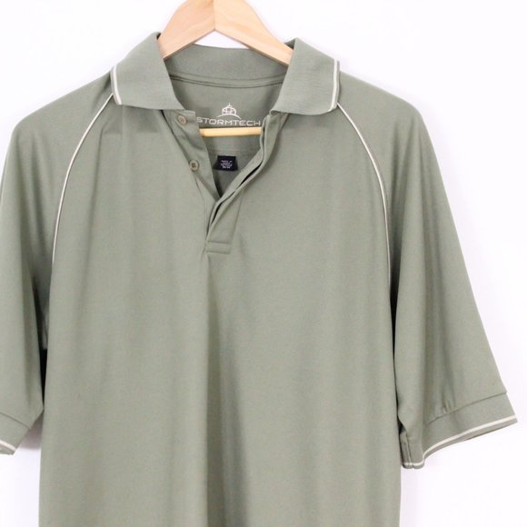 Mens Stormtech Sage Green Polo - Picture 3 of 5